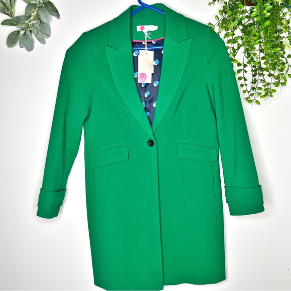 Boden Jackets & Blazers - Boden Aileen Kelley green coat Women's size 10 new